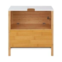 Waschbeckenunterschrank Mit Schublade WHITE SANDS In Natur-Weiß -Garten - Balkon Store butlers waschbeckenunterschrank mit schublade white sands in natur weiss 7