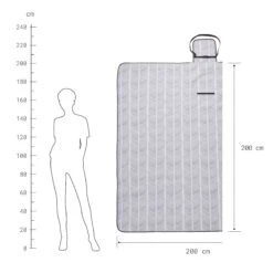 XXL-Picknickdecke Streifen L 200 X B 200cm GET TOGETHER In Hellgrau-Anthrazit 8 XXL-Picknickdecke Streifen L 200 X B 200cm GET TOGETHER In Hellgrau-Anthrazit -Garten - Balkon Store butlers xxl picknickdecke streifen l 200 x b 200cm get together in hellgrau anthrazit 2