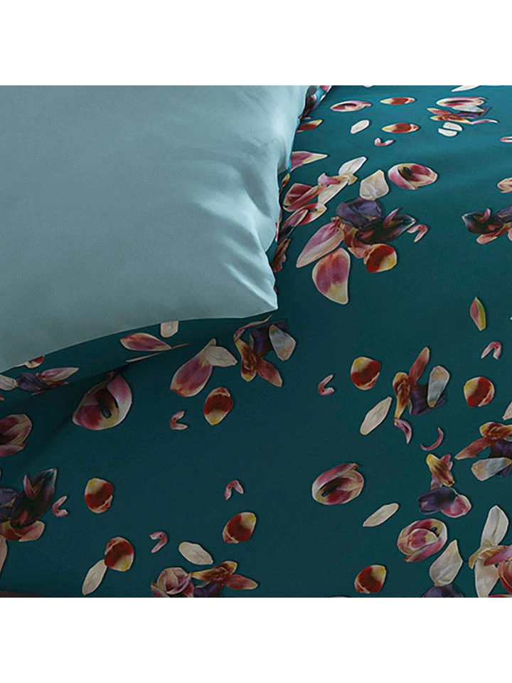 Cacharel Satin-Bettwäsche-Set "Aurore" In Petrol 5 Cacharel Satin-Bettwäsche-Set "Aurore" In Petrol – Bild 3