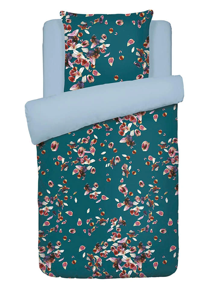 Cacharel Satin-Bettwäsche-Set "Aurore" In Petrol 7 Cacharel Satin-Bettwäsche-Set "Aurore" In Petrol – Bild 5