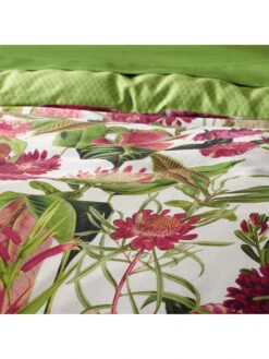 Satin-Spannbettlaken In Grün -Garten - Balkon Store cxl by christian lacroix satin spannbettlaken in grun 2