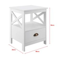 Beistelltisch Larsmo In Weiß (H)54cm (B)40cm (T)35cm 11 Beistelltisch Larsmo In Weiß (H)54cm (B)40cm (T)35cm -Garten - Balkon Store en casa beistelltisch larsmo in weiss h 54cm b 40cm t 35cm 2