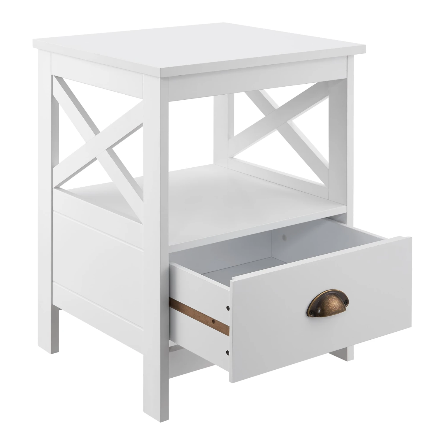 Beistelltisch Larsmo In Weiß (H)54cm (B)40cm (T)35cm 6 Beistelltisch Larsmo In Weiß (H)54cm (B)40cm (T)35cm – Bild 4