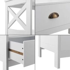 Beistelltisch Larsmo In Weiß (H)54cm (B)40cm (T)35cm 15 Beistelltisch Larsmo In Weiß (H)54cm (B)40cm (T)35cm -Garten - Balkon Store en casa beistelltisch larsmo in weiss h 54cm b 40cm t 35cm 6