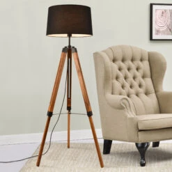 Stehleuchte Lagos In Braun (H)144cm (L)45cm (B)40cm -Garten - Balkon Store lux pro stehleuchte lagos in braun h 144cm l 45cm b 40cm 3