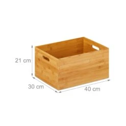 8 X Aufbewahrungskiste In Natur - (B)40 X (H)21 X (T)30 Cm -Garten - Balkon Store relaxdays 8 x aufbewahrungskiste in natur b 40 x h 21 x t 30 cm 3