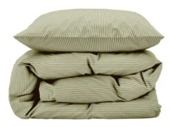 Bettwäsche Classic Stripe 135x200cm In Olive -Garten - Balkon Store sodahl bettwasche classic stripe 135x200cm in olive 3