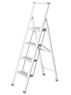 Wenko Alu-Design Klapptrittleiter 4-stufig Weiß In Weiß 32 Wenko Alu-Design Klapptrittleiter 4-stufig Weiß In Weiß -Garten - Balkon Store wenko alu design klapptrittleiter 4 stufig weiss in weiss 10