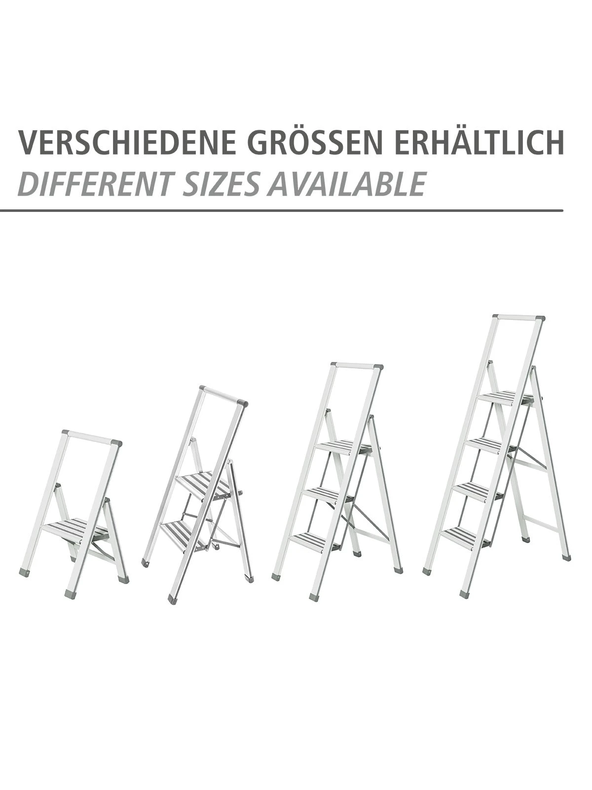 Wenko Alu-Design Klapptrittleiter 4-stufig Weiß In Weiß 18 Wenko Alu-Design Klapptrittleiter 4-stufig Weiß In Weiß – Bild 16