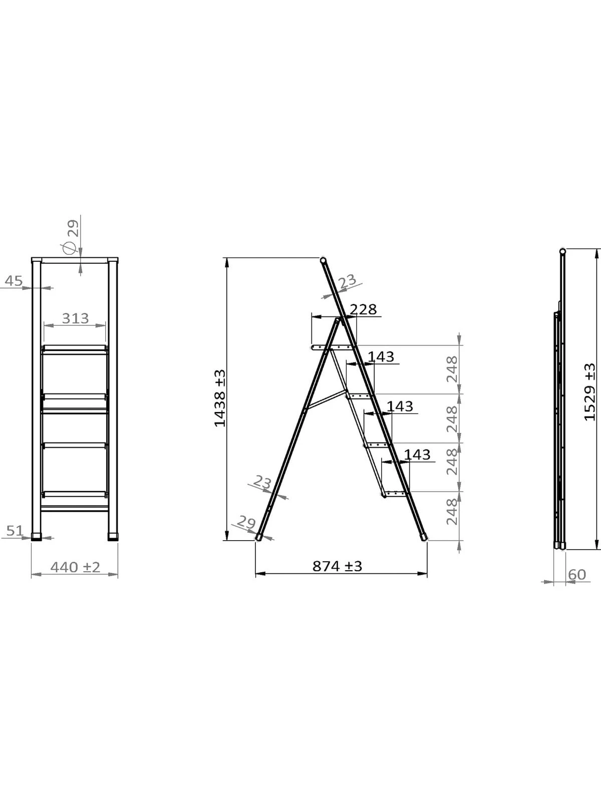 Wenko Alu-Design Klapptrittleiter 4-stufig Weiß In Weiß 20 Wenko Alu-Design Klapptrittleiter 4-stufig Weiß In Weiß – Bild 18